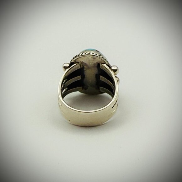 Navajo Sterling Turquoise Ring – Size 6 – Signed “Y” - Picture 5 of 5